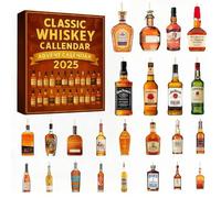 MissFox Calendrier de L’avent Whisky 2025 - 24 Surprises Uniques avec 24 Mini Bouteilles 3D de Whisky, Advent Calendar Original pour Adultes, Amateurs de Bar et Dégustation de Spiritueux (C)