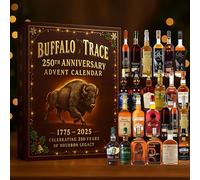 MissFox Calendrier de L’avent Whisky 2025 - 24 Surprises Uniques avec 24 Mini Bouteilles 3D de Whisky, Advent Calendar Original pour Adultes, Amateurs de Bar et Dégustation de Spiritueux (B)