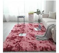 MISSMAO Tapis Salon Shaggy Descente de Lit Chambre Tapis Doux Salon Tapis Antidérapant Tapis à Poils Longs Moelleux Tapis de Sol Grand pour Couloir Chambre Filles Enfants,Rouge,80x120cm