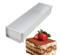 Missmisq Cadre À Pâtisserie Rectangulaire en Aluminium, Moule À Gâteau avec Anneaux de Tiramisu pour Mousse et Dessert