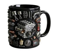 Missmisq Mug Café Moteur - Tasse Mécanique Vintage et Originale,Mug Café En Céramique Thème Moteur Avec Poignée Anti-Dérapante - Pour Thé Fêtes Anniversaire Saint-Valentin Hommes Amateurs