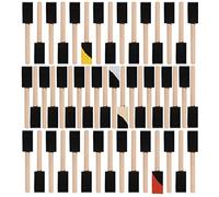 Mister Rui Pinceau éponge de 1",Lot de 50 pinceaux en mousse de 1 pouce,Mousse à haute densité utilisée avec des peintures à base d'huile et d'eau, peinture acrylique, vernis et teinture à bois