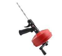 MISUVRSE Déboucheur électrique 2 en 1 avec câble en acier flexible de 4,8 m pour évier de cuisine, salle de bain, élimination des bouchons de toilettes, nettoyeur de canalisation durable
