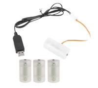 MISUVRSE Lot de 4 éliminateurs de piles 5 V 2 A USB vers 6 V LR14 C 1 5 V LR14 C pour jouets, lampes de poche, chauffe-eau alternative
