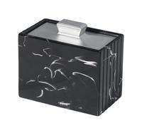 MISUVRSE Porte-cure-dents et porte-cotons-tiges en résine avec motif marbre et couvercle pour plateau de table, hôtel, restaurant, design élégant, distributeur de cure-dents