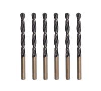 Misuyue 6pcs Foret Metal Hélicoïdaux, 6mm HSS Forets Meche Metal Professional pour Cuivre Fer Inox Alliage Aluminium Bois