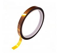 Misuyue Ruban adhésif Kapton résistant à la chaleur Marron 33 m 12 mm | Ruban isolant en film polyimide résistant à la chaleur jusqu'à 300 °C pour imprimante 3D, soudure, sublimation