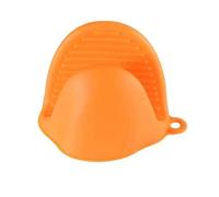 Mitaines de Four en Silicone résistantes à la Chaleur, 2 pièces, poignées pincement Cuisson, Support Casserole et manique for Cuisine pour La Cuisine,La pâtisserie(Orange)