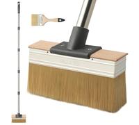 Mitclear Pinceau Plat avec Long Manche(150cm), Spalter, Pinceaux Peinture Large avec Poils épais, Brosse Terrasse en Lasure Bois Extérieur, Pinceau Saturateur Bois, Appliquer de l'huile et Teinture