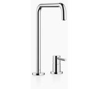 Mitigeur à deux trous Dornbracht META SQUARE avec rosaces simples, portée de 235 mm, 32815861-00