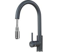 Mitigeur Alveus Delos, bec rétractable, douche, cartouche céramique, noir