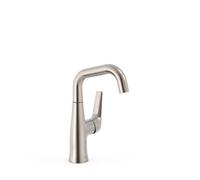 Mitigeur avec manette latérale pour lavabo Acier - TRES 28144701AC
