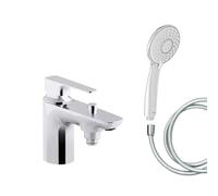 Mitigeur baignoire JACOB DELAFON Aleo+ + pommeau de douche Juliette + flexible de douche lisse