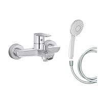 Mitigeur baignoire JACOB DELAFON July+ + pommeau de douche Juliette + flexible de douche lisse