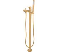 Mitigeur baignoire sur pied SEINA en laiton doré brossé H. 93,2 cm