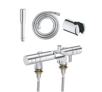 Mitigeur baignoire thermostatique GROHE Grohtherm 800 Cosmopolitan 1/2 avec colonnettes Idro'Flex + Douchette 1 jet + Flexible + Su