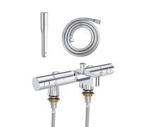 Mitigeur baignoire thermostatique GROHE Precision Get avec colonnettes Idro'Flex + Douchette 1 jet + Flexible