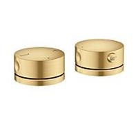 Mitigeur bain/douche 2 trous hansgrohe AXOR One 48470250 avec thermostat, aspect or brossé