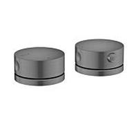 Mitigeur bain/douche 2 trous hansgrohe AXOR One 48470340 avec thermostat, chrome noir brossé