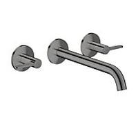 Mitigeur bain/douche 3 trous hansgrohe AXOR One 48431330 encastré, saillie 220 mm, pour montage mural, avec poignée à levier, chrome noir poli