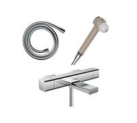 Mitigeur bain douche Ecostat E + pommeau Jocolino lion + flexible Isiflex 160 cm