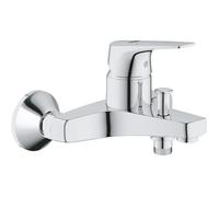 GROHE Mitigeur monocommande Bain Douche Start Flow, robinet à montage mural, raccord fileté pour flexible en 1/2", rosaces métal incluses, chromé, 23772000 (Import Allemagne)