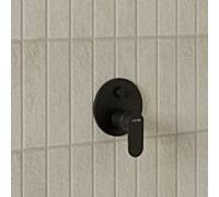 Mitigeur bain-douche Kludi X1 327593975 encastré, avec unité fonctionnelle, set de finition, noir mat