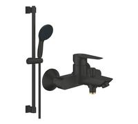 Mitigeur bain douche mécanique GROHE Start Edge 2020 Noir mat + Ensemble de douche 2 jets avec barre Vitalio GROHE Start 110