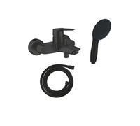 Mitigeur bain douche mécanique Start 2021 noir mat + Douchette 2 jets Vitalio GROHE Start 110 + Flexible