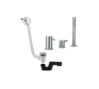Mitigeur bain douche mécanique sur table Cox chromé + Vidage remplissage trop plein et bonde clic-clac siphon 90cm PAINI chromé