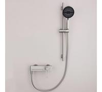 Mitigeur Bain Douche Mural Brossé 2 Trous Entraxe 150mm Monocommande Robinet Baignoire avec Douchette 6 Modes,Brossé