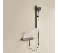 Mitigeur Bain Douche Mural Entraxe 150 avec Douchette 3 Modes Robinet Baignoire Cascade Monocommande,Gris Pistolet