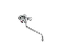 Mitigeur bain-douche STANDARD SPEZIAL DN 15 avec douchette télescopique blanc chrome KLUDI