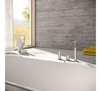 Mitigeur bain/douche trois trous Herzbach DESIGN iX 17.022025.2.09 sans bec, acier inoxydable