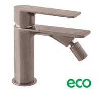 Mitigeur bidet à poser NIL en laiton métal gris brossé sans siphon