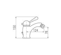Mitigeur bidet LABE en laiton noir avec siphon