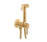 Mitigeur bidet ou WC encastrable SEINA avec douchette en laiton doré brossé