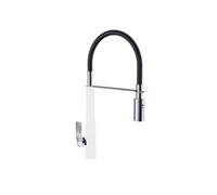 Mitigeur cuisine Addict Bec haut chrome blanc laque douchette extractible