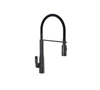 Mitigeur cuisine Addict Bec haut noir mat brosse douchette extractible