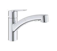 Mitigeur cuisine avec douchette Start - GROHE - Monotrou sur plage - Cartouche en céramique 35 mm - Chrome
