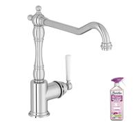 Mitigeur cuisine bec haut JACOB DELAFON Cleo chrome + Nettoyant Briochin