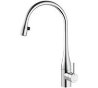 KWC Mitigeur monocommande Eve 10.121.103.700FL - pivotant, douchette extractible, acier inoxydable