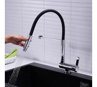 Mitigeur Cuisine Rabattable Douchette Robinet Chrome Rabattable avec Douchette pour Evier de Cuisine