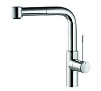 Mitigeur d' Ono KWC chromé pivotant / extractible, raccordement flexible