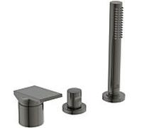 Mitigeur de baignoire 3 trous Ideal Standard Extra BD517A5 233 x 95 x 204 mm, sans bec, avec douchette, gris magnétique