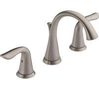 Mitigeur de baignoire à deux poignées, finition brossée, 3 trous, débit de 1,5 GPM, mécanisme de vidange escamotable