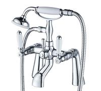 Mitigeur de baignoire cascade pour salle de bain, accessoire salle de bain avec pommeau de douche à main double levier robinet