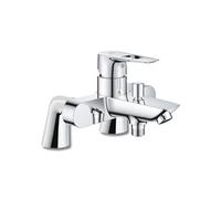 Mitigeur baignoire monocommande GROHE Start Loop chromé + Colonnettes Luxe chromé