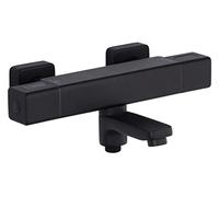 Mitigeur de baignoire noir mat thermostatique corps froid CUARTO by Eurosanit