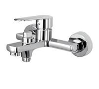 Mitigeur de Baignoire Robinet de Bain Monocommandé en Laiton Bouton Rotatif Central pour Installation Murale (Chromé-Z) - sans Douchette